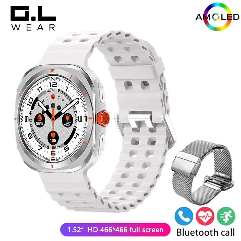 G.L Wear 2025 New Smartwatch for Men Heart Rate Monitoring Bluetooth Calling Fitness Tracking Pedometer Men's Smartwatch