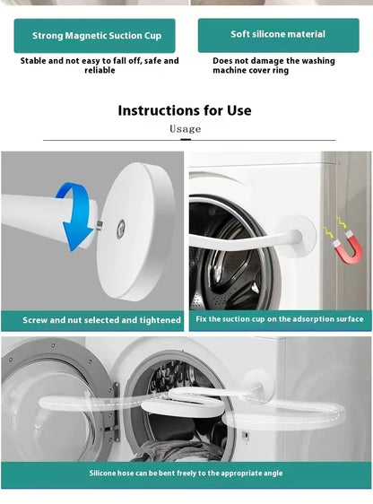 HOMEFISH Flexible Silicone Washer & Dryer Door Prop Easy-to-Use Bendable Sturdy Stopper for Odor-Free Appliances