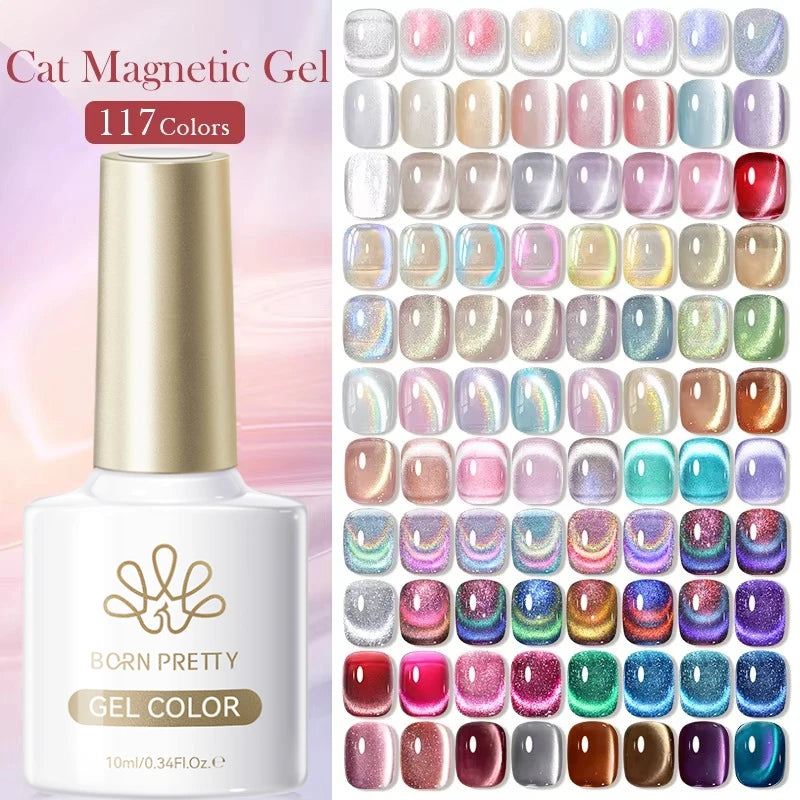 BORN PRETTY 117 Colors Cat Magnetic Gel Nail Polish 10ml Full Coverage Varnish Semi Permanent Super Gorgeous Nails Manicure