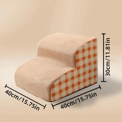 2 Steps Pet Staircase Dog Slope Ladder Anti-slip Detachable Stable And Non-collapsing Memory Foam Rebound Washable Sofa Steps