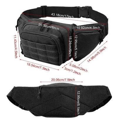 New Outdoor Multi functional Invisible Waist Attachment Bag for Men's Sports Storage Waist Bag Outdoor Tool Kit