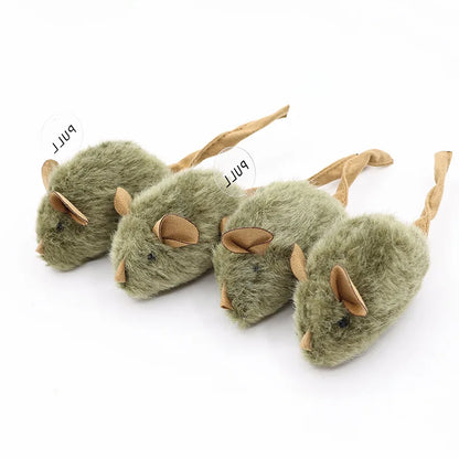 New Type Of Cat-teasing Plush Simulation Mouse Toy Long Plush Bird Chirping Mouse Scratch-resistant And Biting Interactive Toy