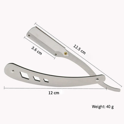 Men's Barber Shaving Razor Folding Knife Unisex Hair Removal Tool Eyebrow Knife ( Blades Not Included)