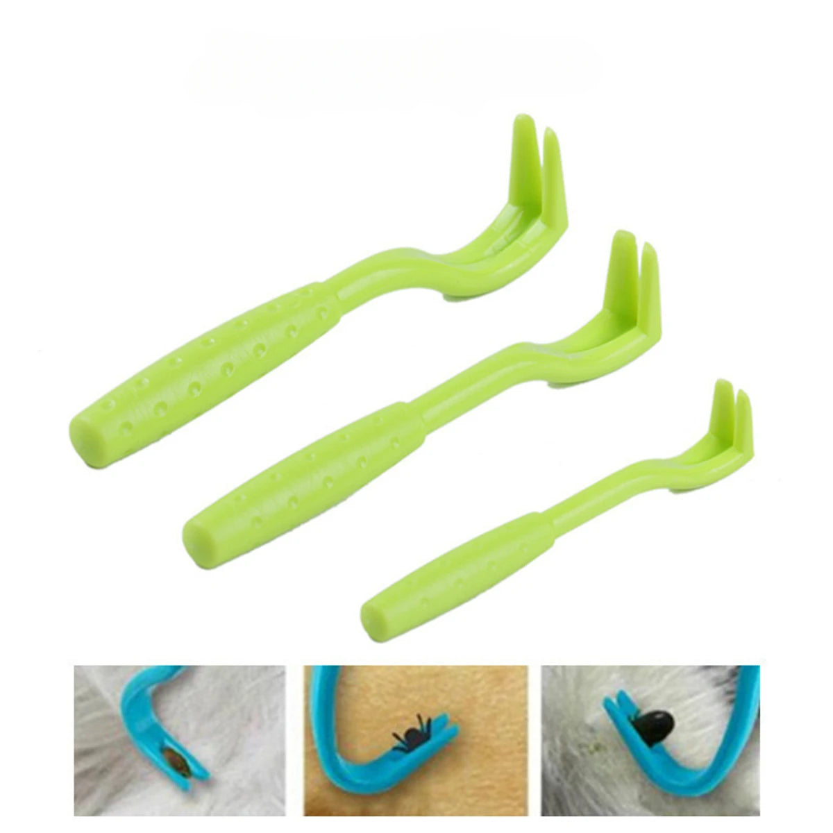 Pet Tick Removal Kit Easy To Use Flea Get Rid of Hook Tweezers Pliers Mite Extractor Dogs Cats Clear Up Accessories Pet Supplies
