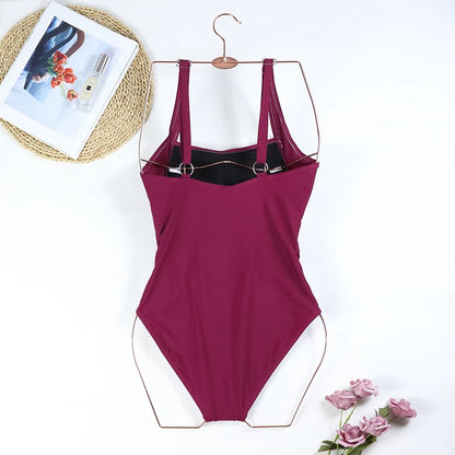 2024 One Piece Swimsuit Sexy Plus Size Swimwear Women Tummy Control Beach Wear for Bathing Suits Monokini Maillot De Bain Female