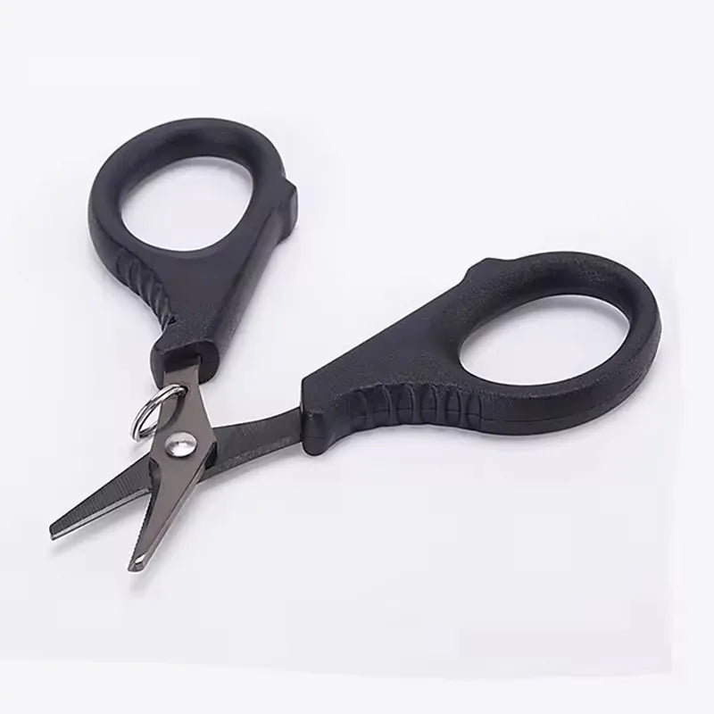 WEIHE Steel Fishing Scissors Set pesca Scissors With Badge Reel Cutting Line Tool Fishing Tools