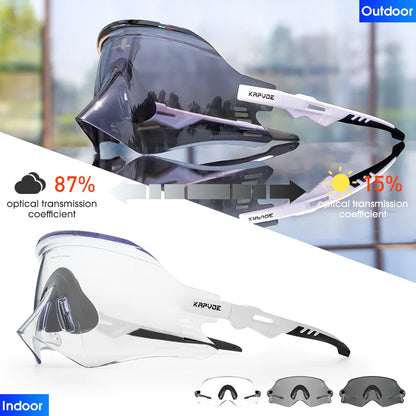 2025 Kapvoe Sport Sunglasses Road Bike Mountain Bicycle Cycl Glasses Riding Goggle Sports Eyewear for Man Women Cycling Glasses