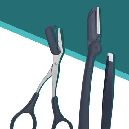 1/3pcs stainless steel eyebrow clip comb Scissors Eyebrow trimmer Eyebrow trimmer tool Women's beauty tools eyebrow tweezers