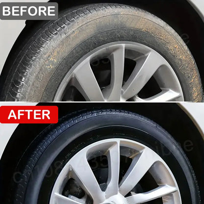 50g Tire Coating Wax Car Tire Retreading and Film Plating Cream Tire Shine Coating Wax Auto Rubber Parts Shiny Paste Anti-Aging