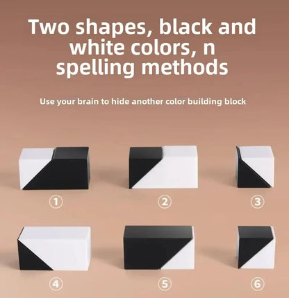 120/370 Level Black White Hidden Building Block Intelligent Puzzle Toys Puzzle Interactive Tabletop Game