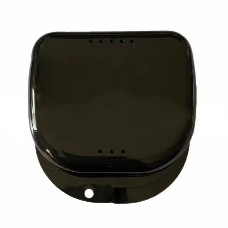 1x Denture Tray Box Dental Orthodontic Retainer Case Plastic Teeth Container False Teeth Protective Case For Storage Cleaning