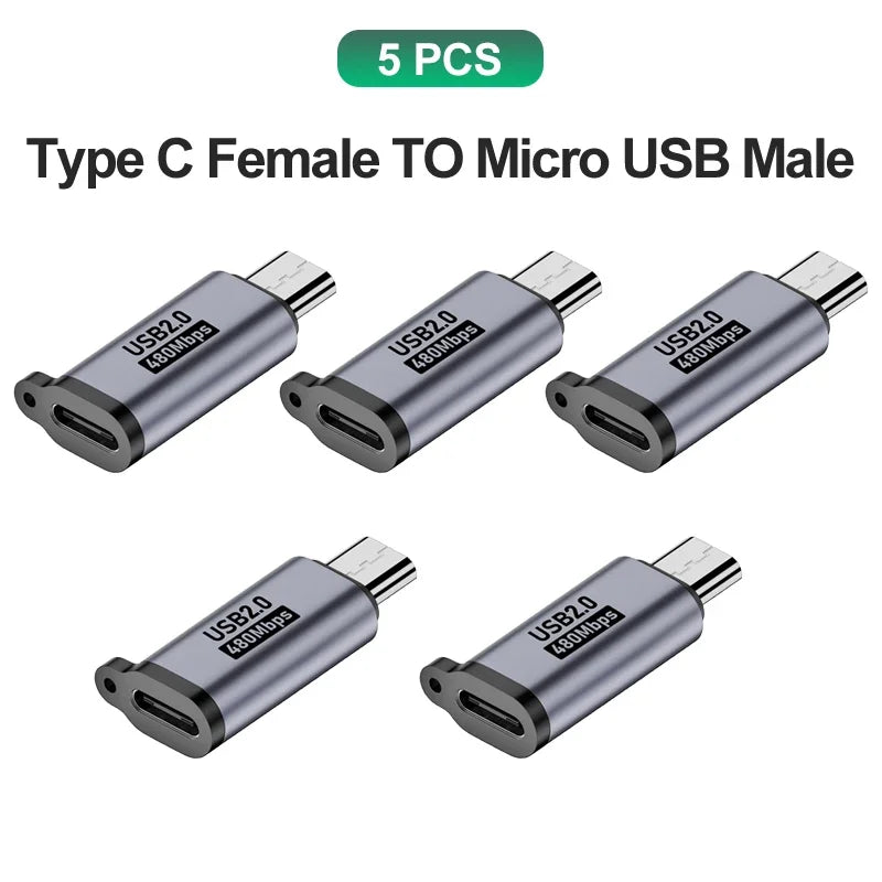 USB Type-C Adapter Type C To Micro USB Male To USB C female Converters For Xiaomi Samsung Charger Data Cable USBC USB C Adapter