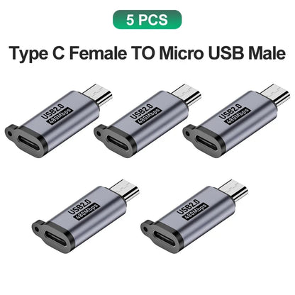 USB Type-C Adapter Type C To Micro USB Male To USB C female Converters For Xiaomi Samsung Charger Data Cable USBC USB C Adapter