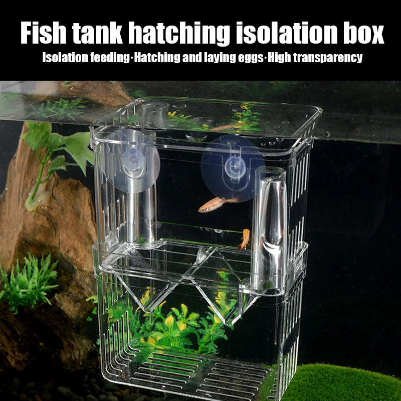 Multifunctional Fish Aquarium Fish Breeding Isolation Box High Clear Aquarium Breeder FishTank Double Guppies Hatching Incubator