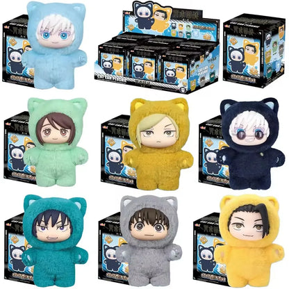 Jujutsu Kaisen Battle V2 Cat Paradise Party Series Art Collectible Blind Box Toy Cute Plush Doll Anime Periphery Surprise Gift