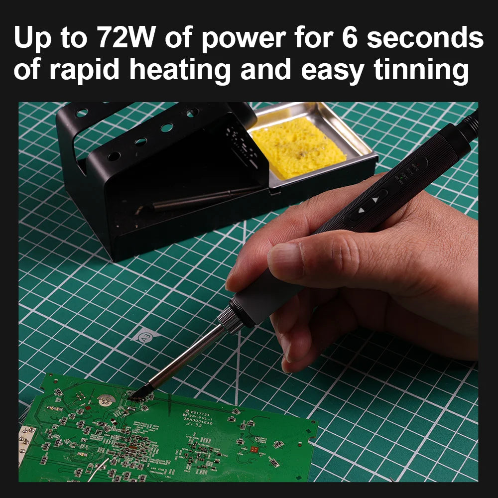 GVDA Electric Soldering Iron Welding Tool Ceramic Heater Welding Solder Rework Station Repair Heat Pencil Portable Soldering Pen