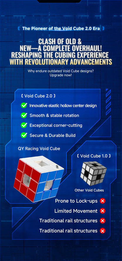 QiYi  Magic Cube Speed Void Cube Hollow Magnetic UV  Puzzle M 3x3 stress-relieving puzzle  game children's toy gift