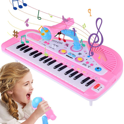 37 Keys Kids Electronic Piano Organ keyboard with Microphone Education Toys Musical Instrument Children Boy Girl Gifts