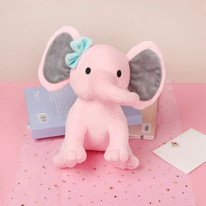 25cm Gray Elephant Stuffed Plush Toys Kawaii Animals Soft Sleeping Stuffed Pillow Doll Plushie for Baby Room Decorative Gifts