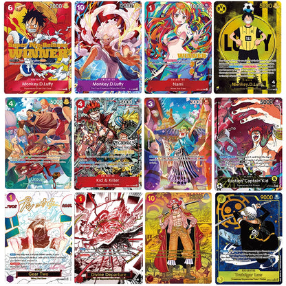 Anime One Piece OPCG Cards English Version CHARACTER/LEADER Collectine Proxy Cards Luffy/Nami/Trafalgar Law/Sanji Game WINNER