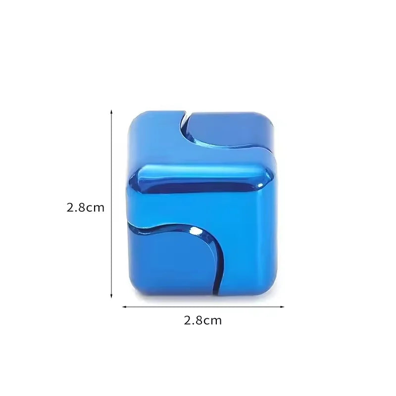 Metal Cube Spinner Fidget Toy Fingertips 3D Puzzle Gyro Gear Sensory Anti Stress Relief Educational Games for  Adults