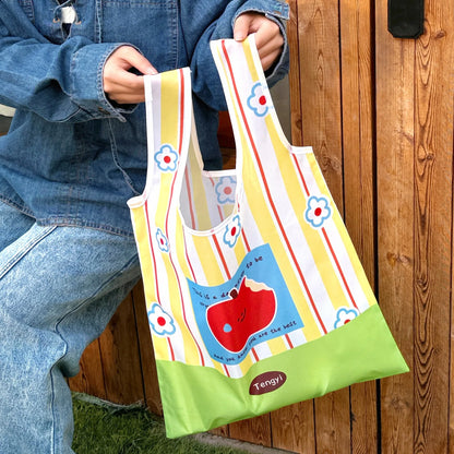 Cute Shopping Bag Large Capacity Supermarket Eco-Friendly Bag Foldable And Easy To Carry Bag Together