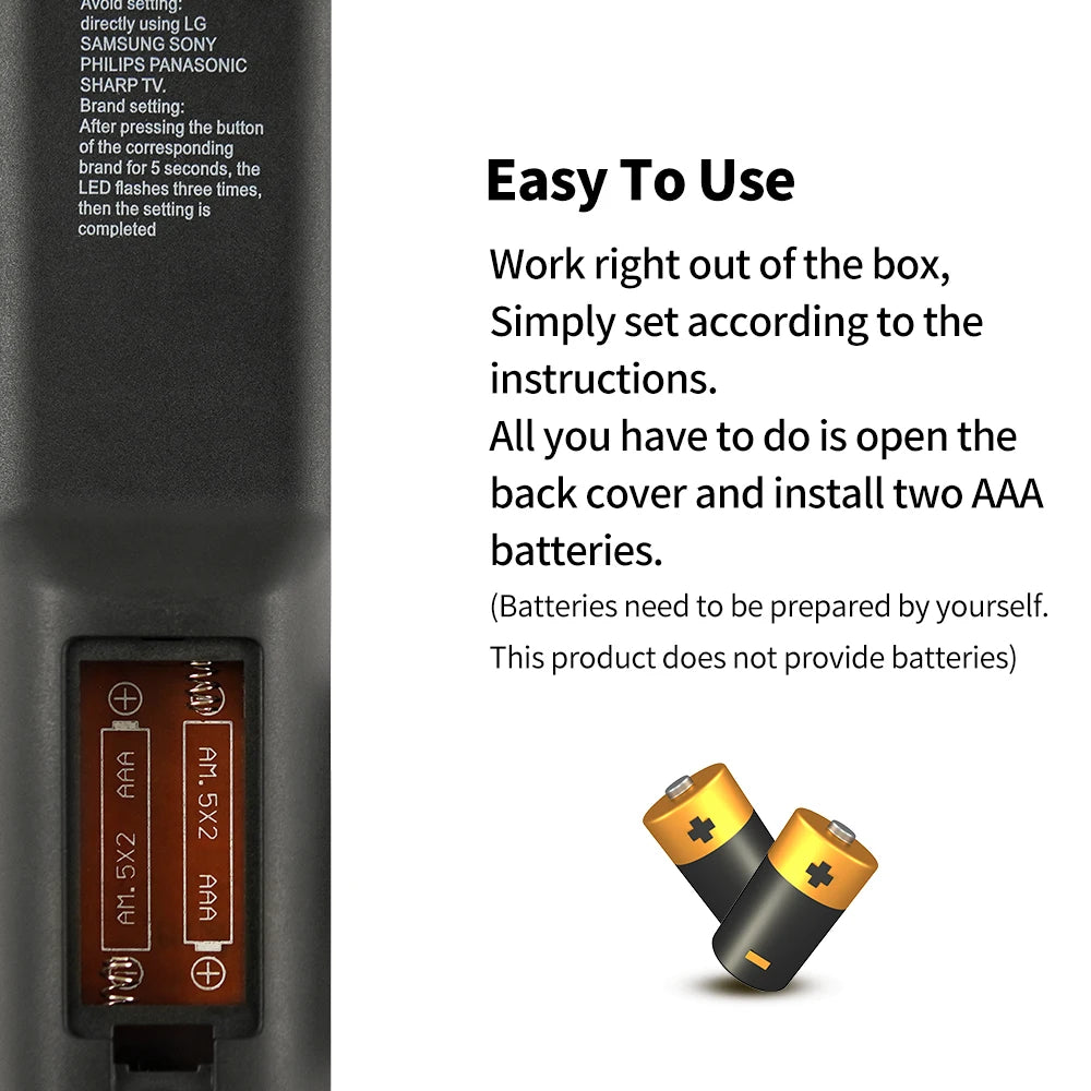 Universal RC-G008 Replcement Remote Control for  All models and brands TV with Light in the night