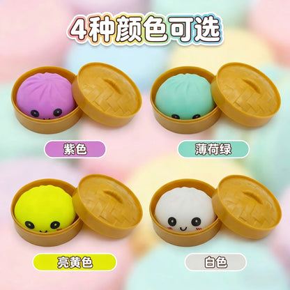 Giant Squishies Dumpling Bun Toy, Slow Rising Glitter Dumpling Stress Ball, Stress Relief Fidget Toy for Home Office Travel toys