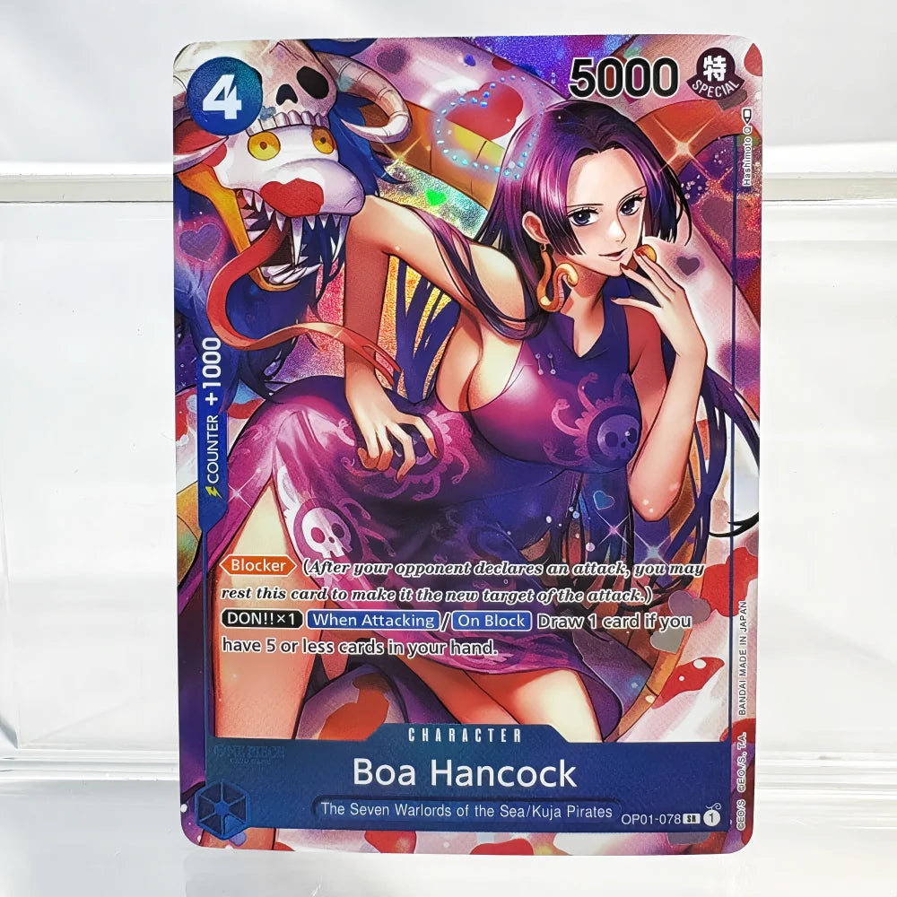 Anime One Piece OPCG Card English Version Nami/Jewelry Bonney/Carrot/Boa Hancock/ Perona Game Anime Collection Proxy Cards
