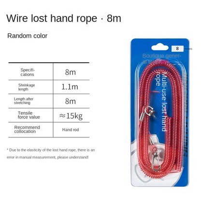 LINNHUE steel wire rope guard rod rope fishing rope big telescopic fishing fishing high elastic fishing rod automatic telescopic