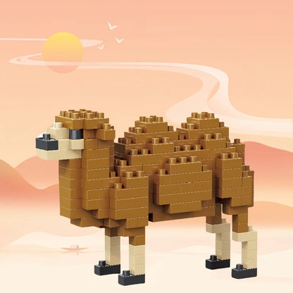 KNEW BUILT Alpacas Elk Giraffes Tiny Animals Micro Mini Building Blocks Toy-Easy Assembly,Educational Gift for Kids' DIY Decor