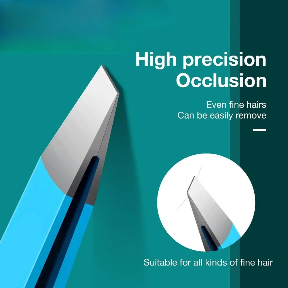 High-Quality Eyebrow Tweezer Colorful Hair Beauty Fine Hairs Puller Stainless Steel Slanted Eye Brow Clips Removal Makeup Tools