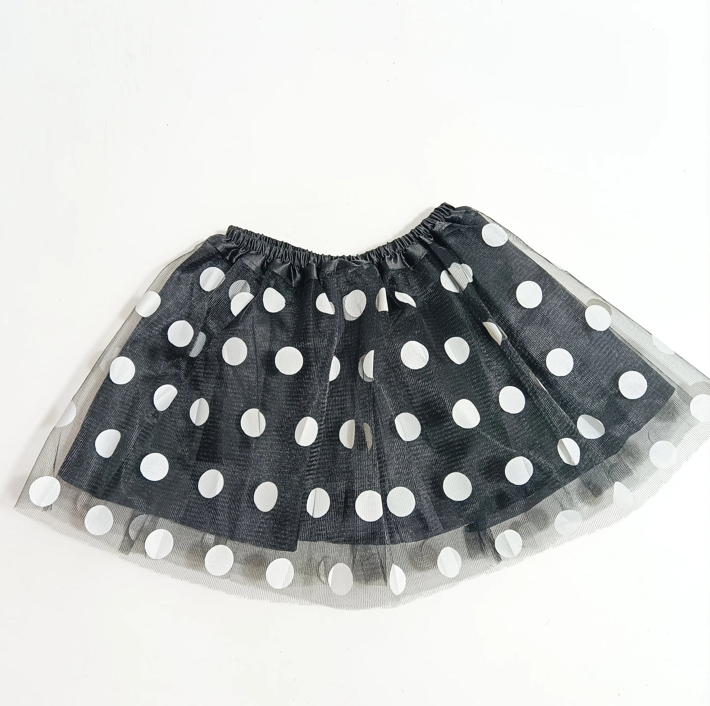 Children's Mesh TUTU Skirt, Polka Dots Skirt Light and Bright Dance Dress, with Multiple Colors to Choose from