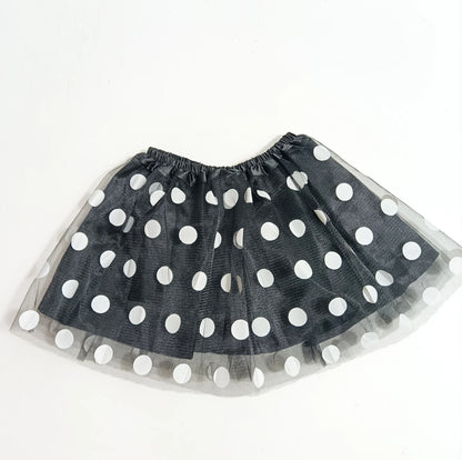 Children's Mesh TUTU Skirt, Polka Dots Skirt Light and Bright Dance Dress, with Multiple Colors to Choose from