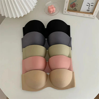 Sexy Strapless Bras Women Wireless Bralette Soft Female Underwear Ladies Seamless Bras Invisible Bra With 2pcs Straps