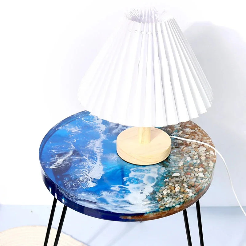 Large Round Tray UV Resin Mold Crystal Desk Silicone Mold DIY River Table Mold Fruit Disc Tea Plate Coaster Making Mold Tools