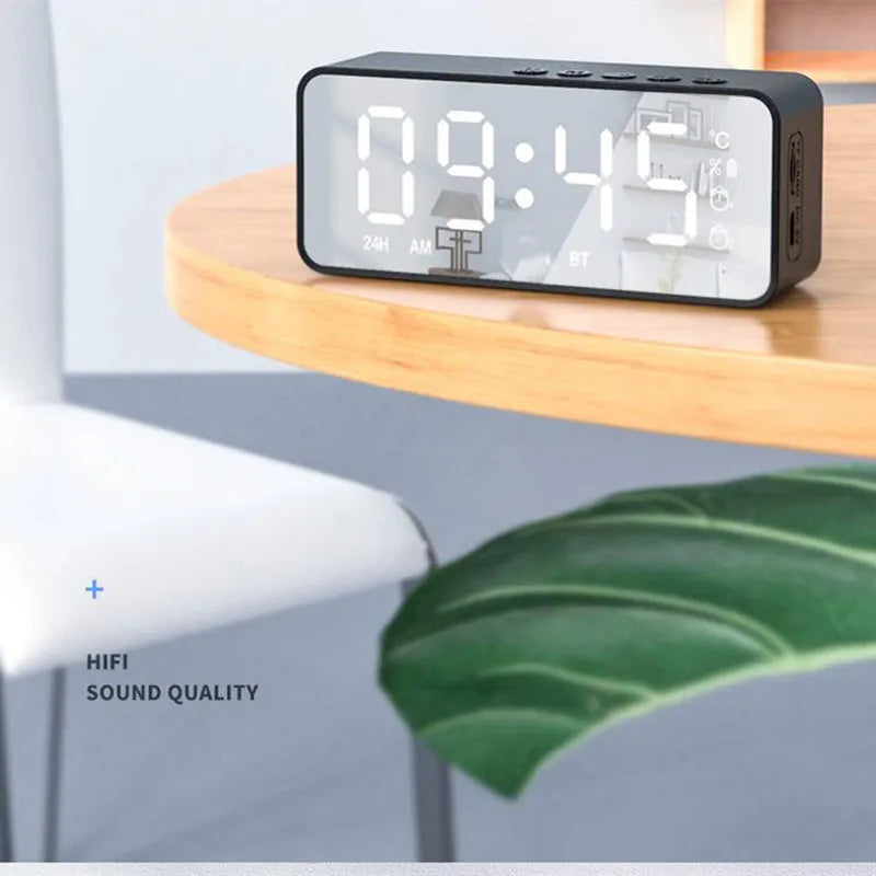 Alarm Clock Radio FM Bluetooth Speaker Portable Subwoofer Caixa De Som Sound Box Music Wireless Mini Woofers Bocina Lamp Column