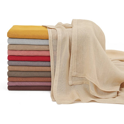 Fashion Modal Hijab Rayon Cotton Shawls Muslim Hijabs For Women Plain Scarf Big Size Headscarf Islamic Turban Headband 190*85cm