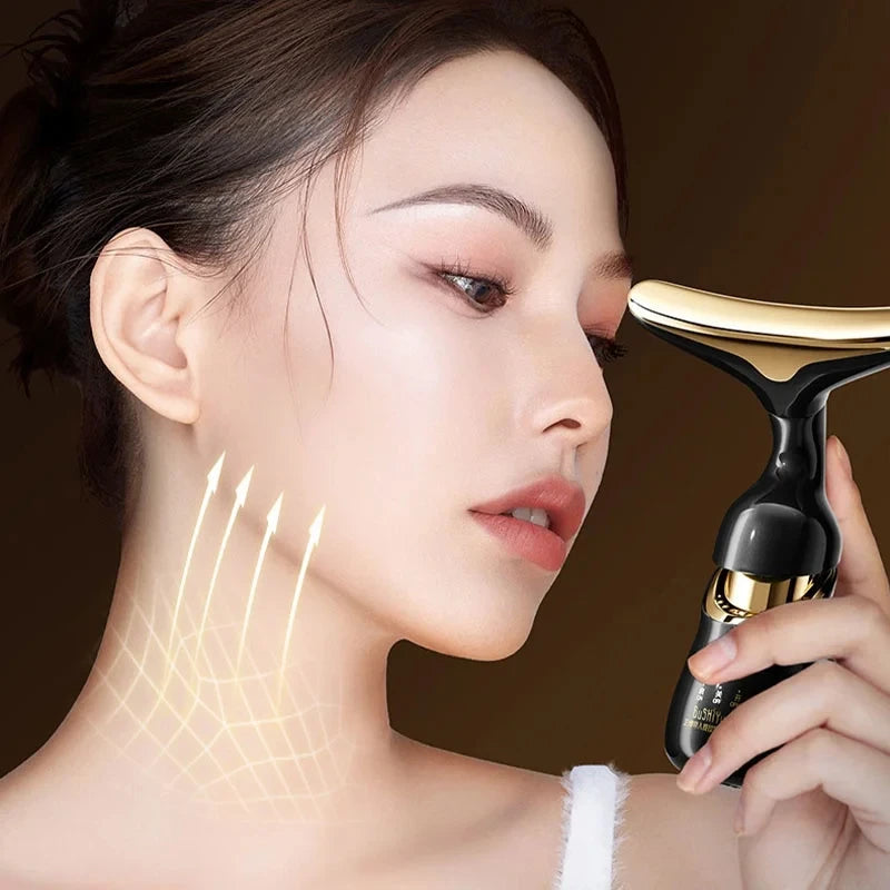 Microcurrent Facial Massager for Lift & Firm Skin, Reduce Wrinkles on Face Neck & Eyes, Rejuvenation Device