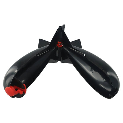Fishing Rocket Feeder Carp Fishing Rocket Feeder Spod Bomb Float Lure Bait Holder Pellet Rocket Feeder Black Fishing Accessory
