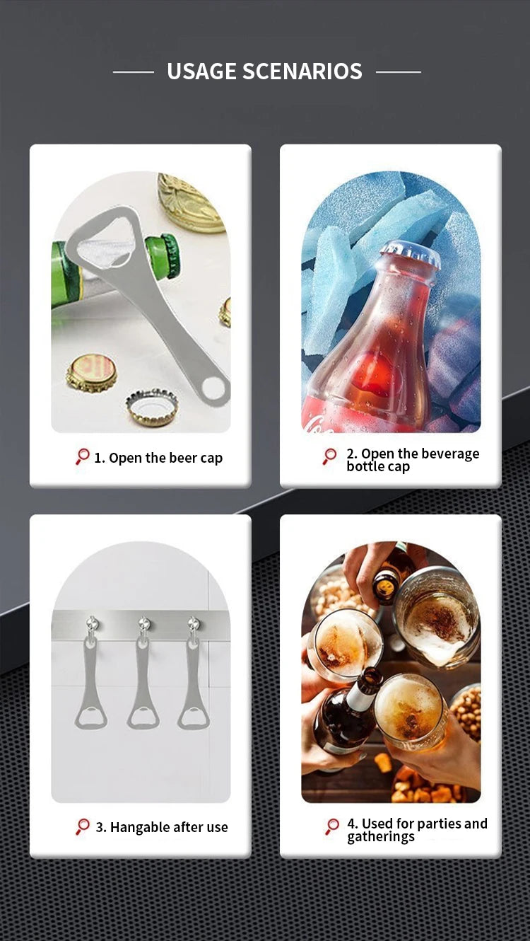 10PCS- Stainless Steel Opener, Creative Beer Can Opener, Household Stainless Steel Bottle Opener