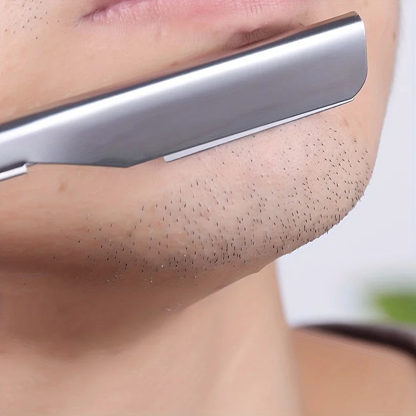 Manual Shaver for Men Barbershop Razor Stainless Steel Shank Is Easy To Use Safety Razor 1Pcs Shaving Razor with 10pcs Blades