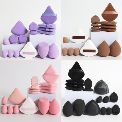 Cat Powder Cotton Candy 16-Piece Set 2 Makeup Eggs & 4 Mini Makeup Eggs & 2 Cotton Candy Powder Puff & 4 Powder Puff & 4 Mini C