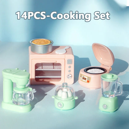 Cooking Set 1:12 Rice Cooker Kitchen Furniture Model Pretend Game Dollhouse Miniature  Scene Cake Toy Children Birthday Gift