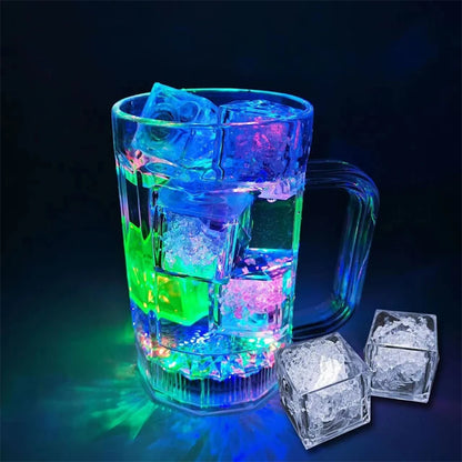 6/12PCS Baby Bath Bathtub LED Light Up Toys Colorful Waterproof Glowing Ice Cube for Bathtub Swimming Pool Birthday Xmas Gift