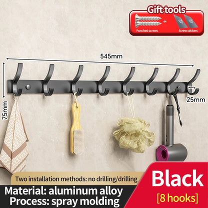 no drill Door Behind Hook Storage Wall Hanging Clothes Hanger Coat Hook Punch-free Bathroom Hanger Bedroom Organizer Storage Kit