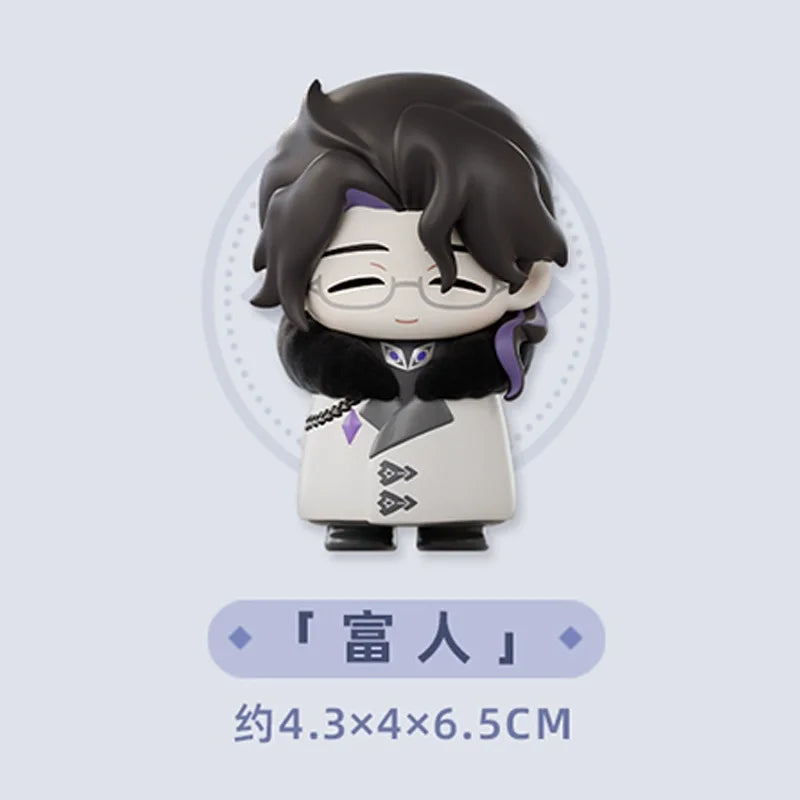 Mihoyo Genshin Impact Fatui Harbinger Q Version Series Blind Box Desktop Mini Doll Model Toys Trend Decoration Surprise Gifts