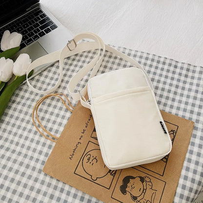 New Fashion Simple Casual Shoulder Messenger Bag, Women's Portable Mobile Phone Bag, Vertical Coin Key Bank Card Shoulder Bag