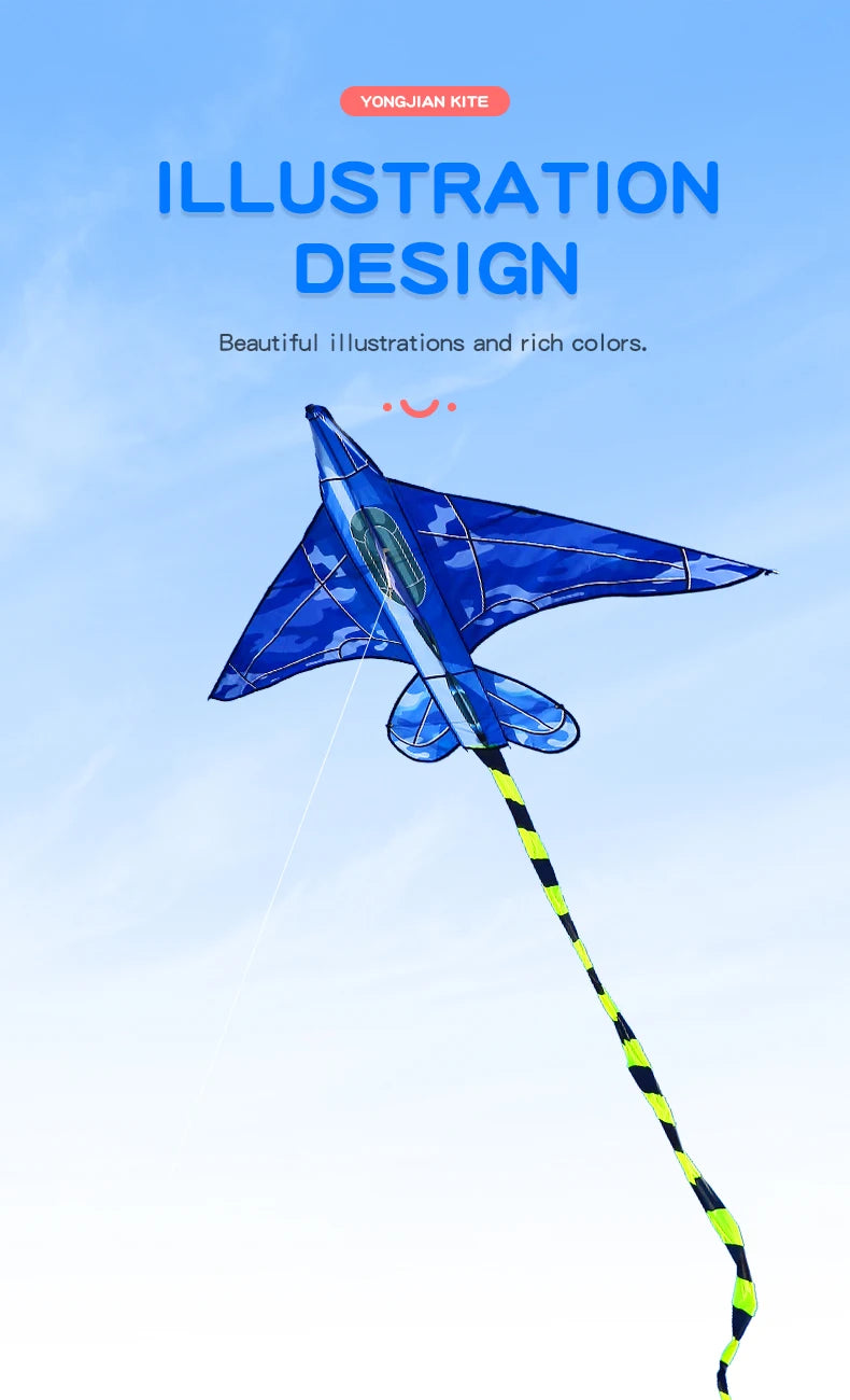 YongJian Plane Kites With Handle And Line Good Flying kites for kids ages 14+Outdoor Fun Sports kites