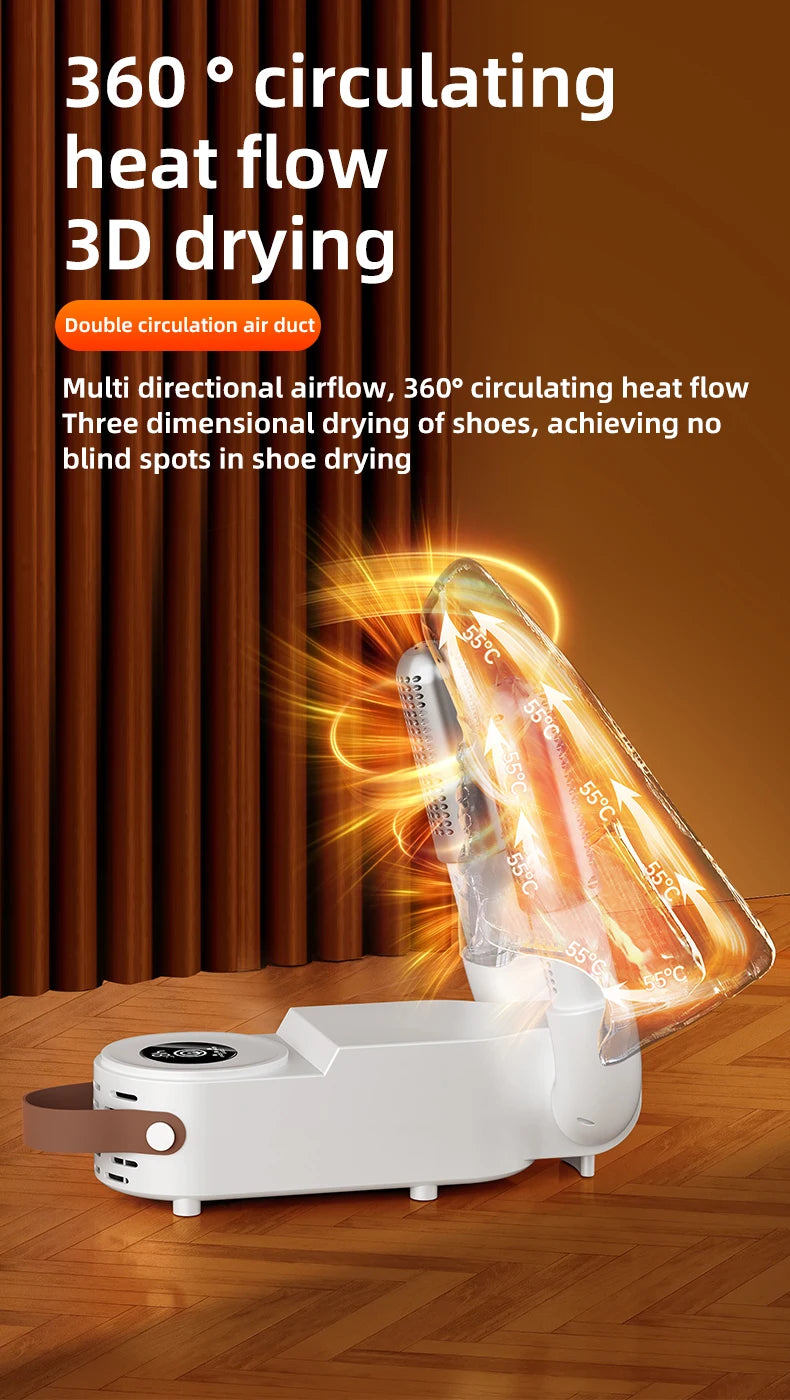 HOMEFISH Intelligent Shoe Dryer Quick Drying Deodorizing Sterilizing Adjustable Timer Household Shoe Warmer And Heater